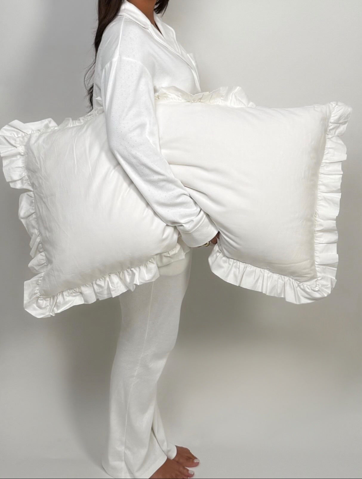 Pyjama pour femme en coton pointelle blanc, doux, respirant et élégant Honoré’s Sisters